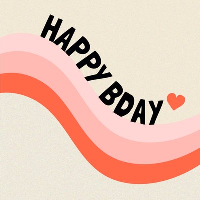 Greetz | Verjaardagskaart | Happy Bday | Hartje
