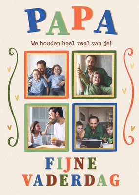 Greetz | Vaderdagkaart | Papa Fijne Vaderdag| Foto Collage Met Aanpasbare Tekst En Foto