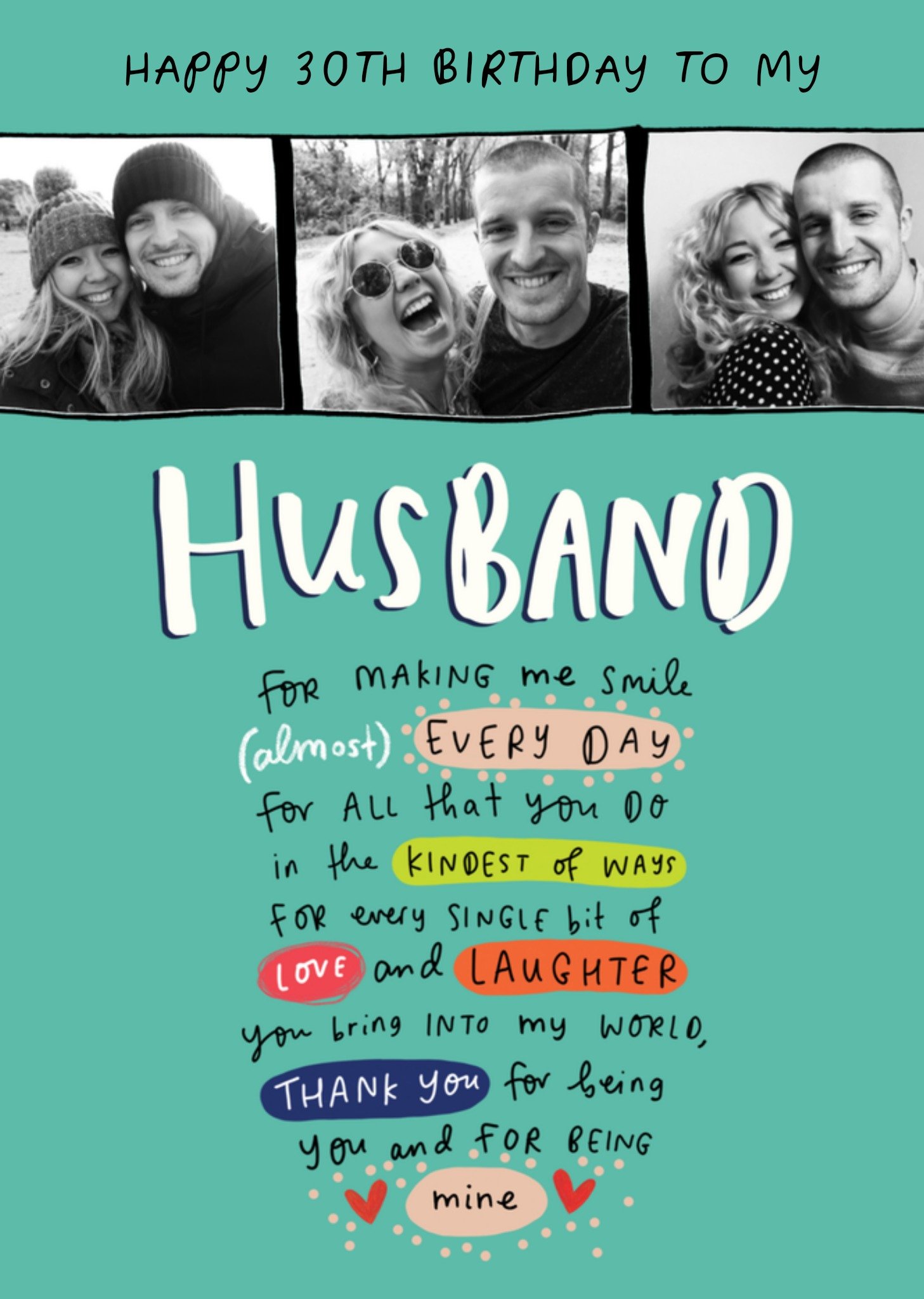 Verjaardagskaart foto man 30 jaar Kaart Pigment