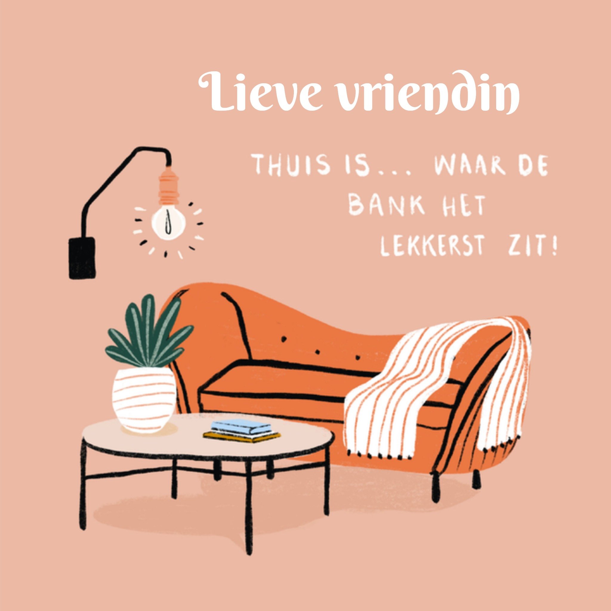 Greetz Verhuiskaart Vriendin Vierkant