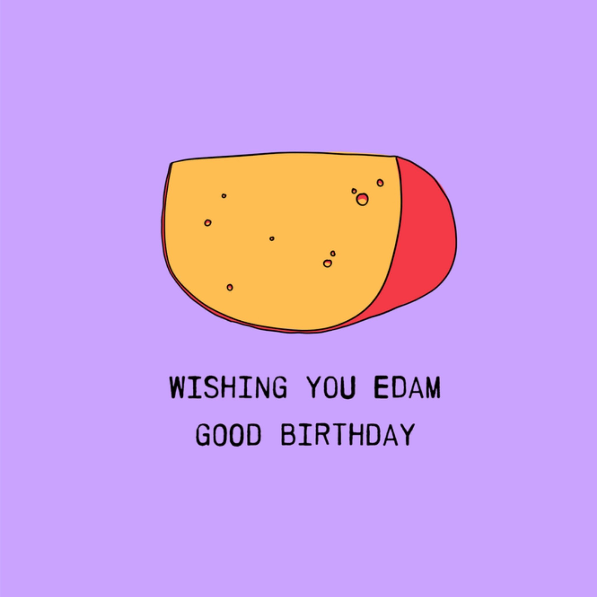 Greetz Verjaardagskaart kaas edammer Vierkant