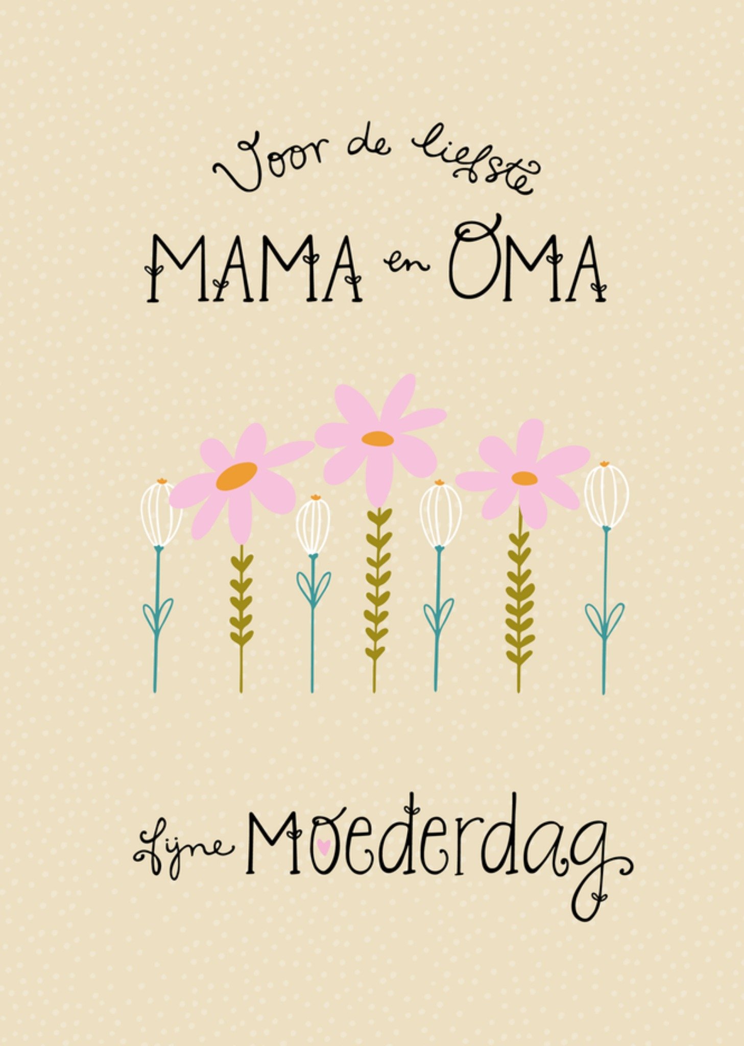 Moederdagkaart Voor de liefste mama en oma Kaart Funny Side Up