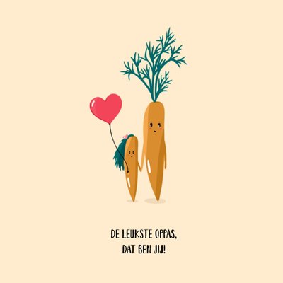 De Leukste Oppas Dat Ben Jij Geïllustreerde Wortels Kaart