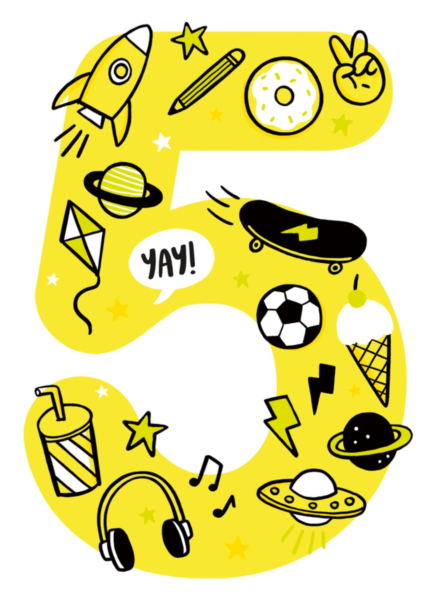 Verjaardagskaart 5 yay Kaart UK Greetings