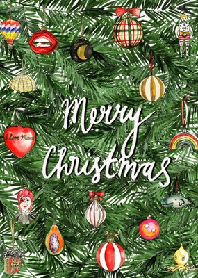 Kerstkaart | Marie Bodie | Kerstboom