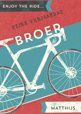 Greetz | Verjaardagskaart | fiets aanpasbare naam