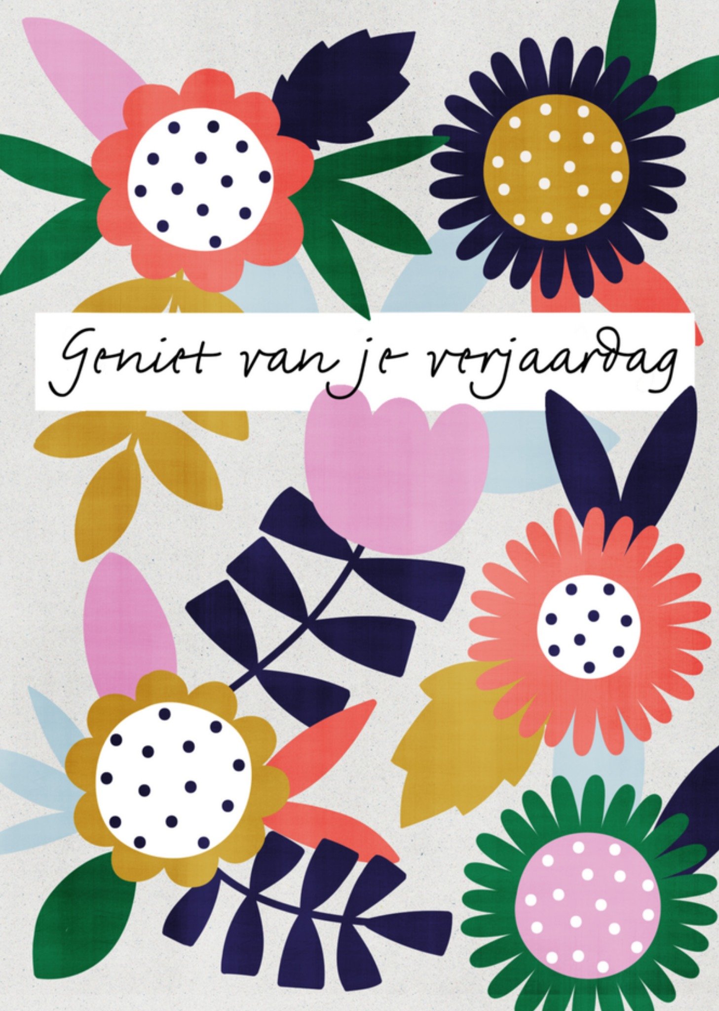 Verjaardagskaart bloemig Greetz