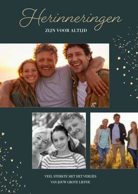 Herinneringen Zijn Voor Altijd Collage Foto Upload Sterkte Kaart