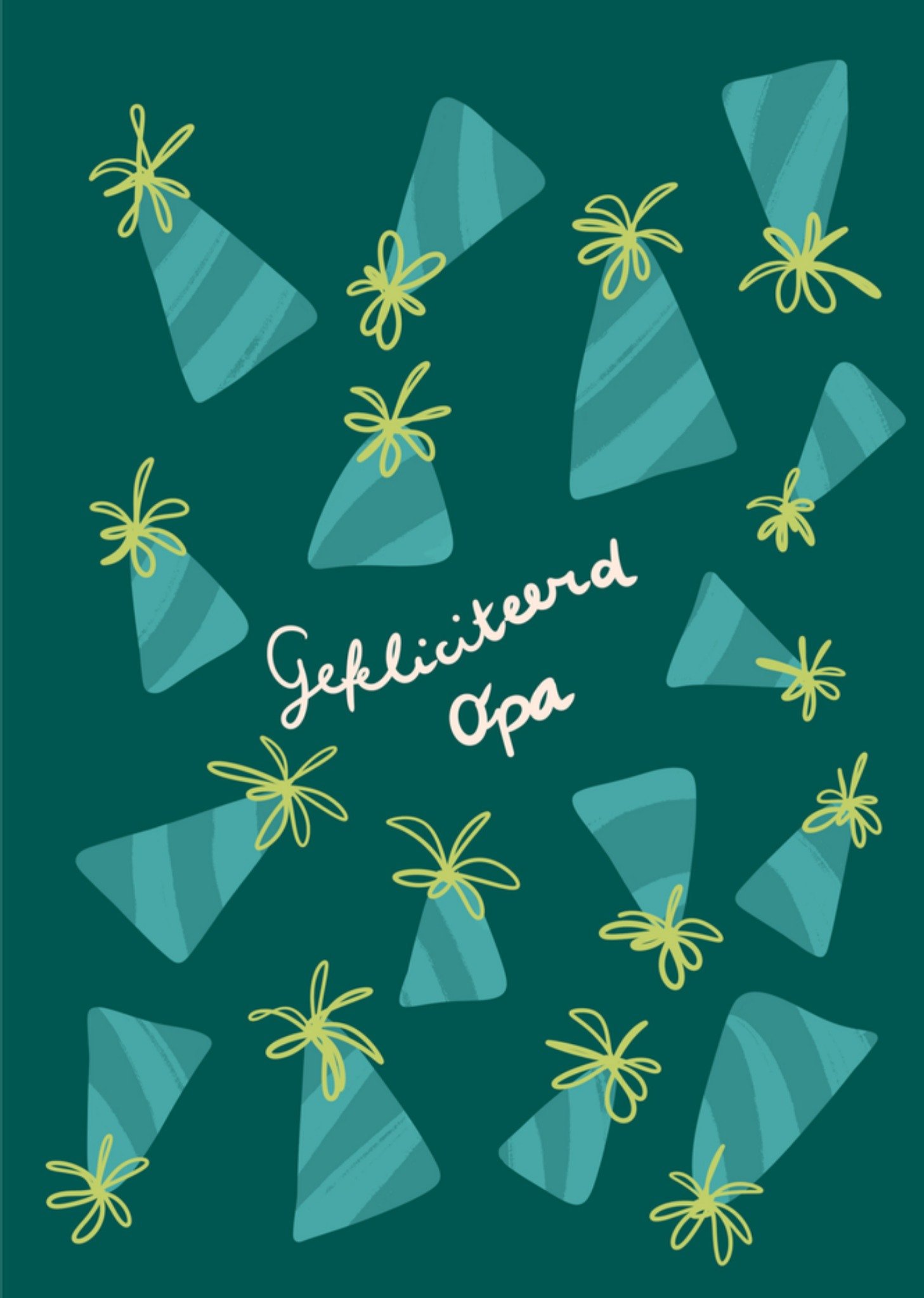 Greetz Verjaardagskaart Feestmuts Opa Standard Card