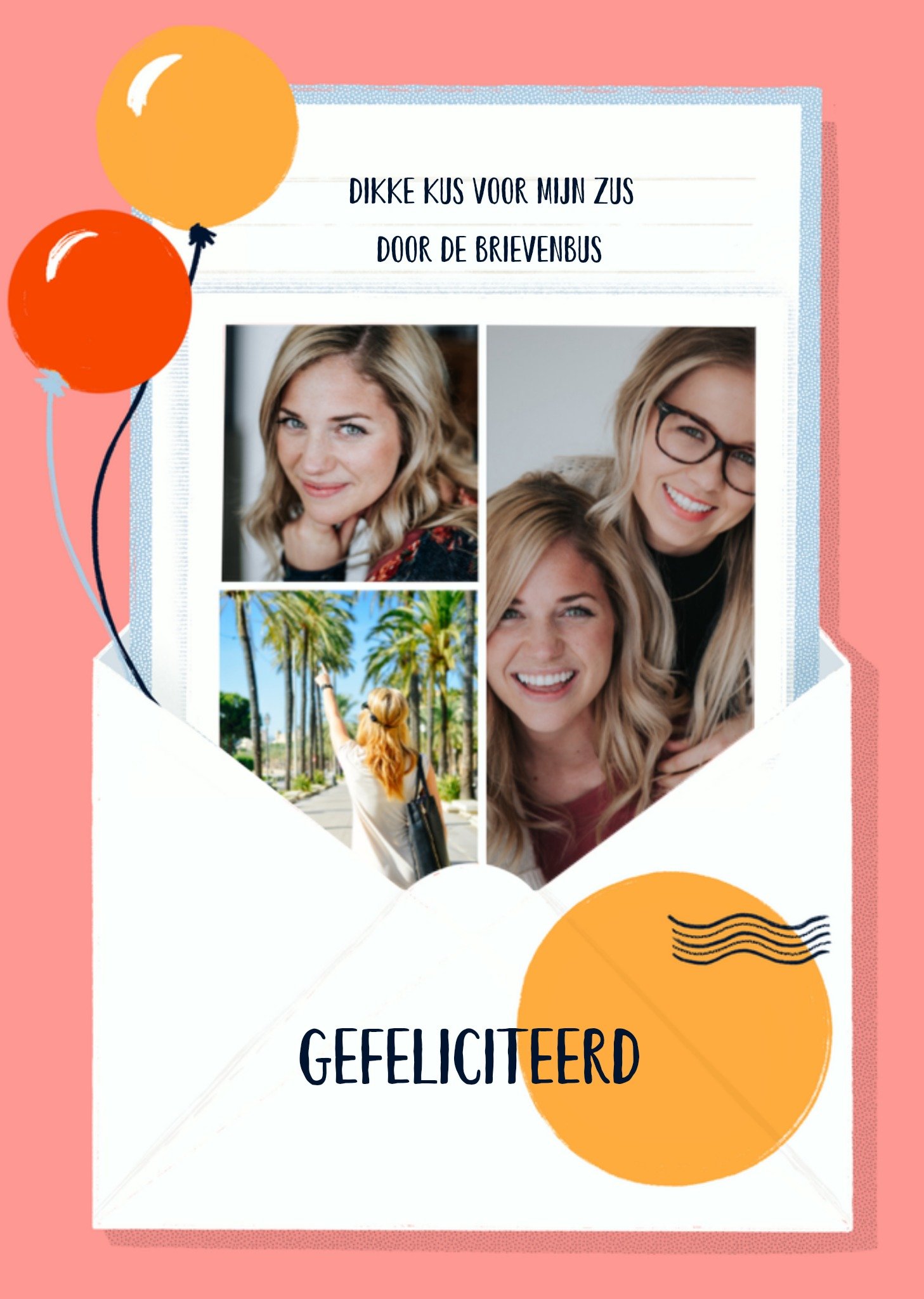 Verjaardagskaart Door de brievenbus Kaart Greetz