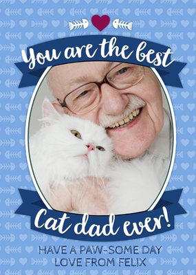 Jij Bent De Beste Kattenpapa Ooit Vissenpatroon Foto Upload Kaart