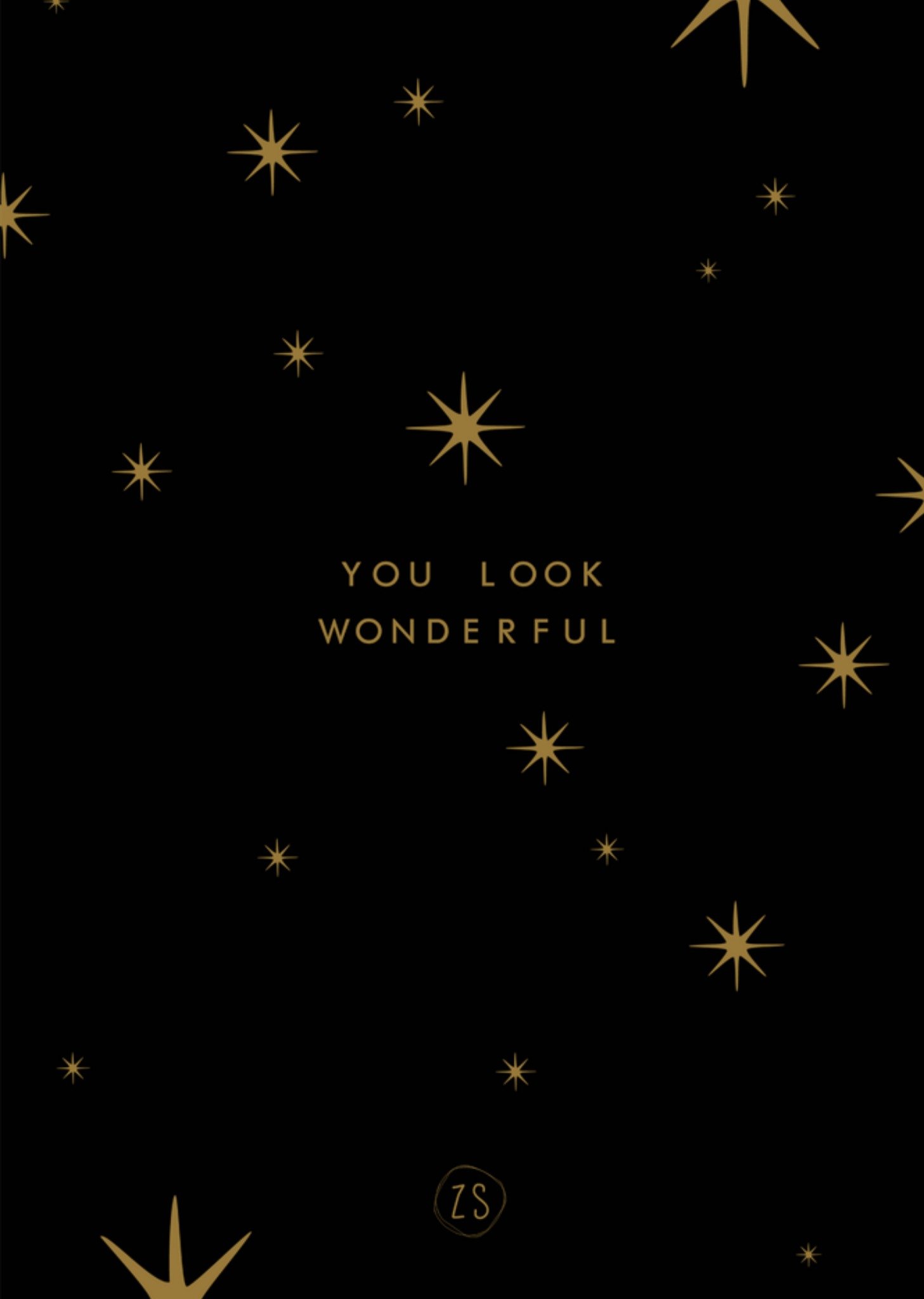 Zusss Kerstkaart Sterren You look wonderful Standard Card