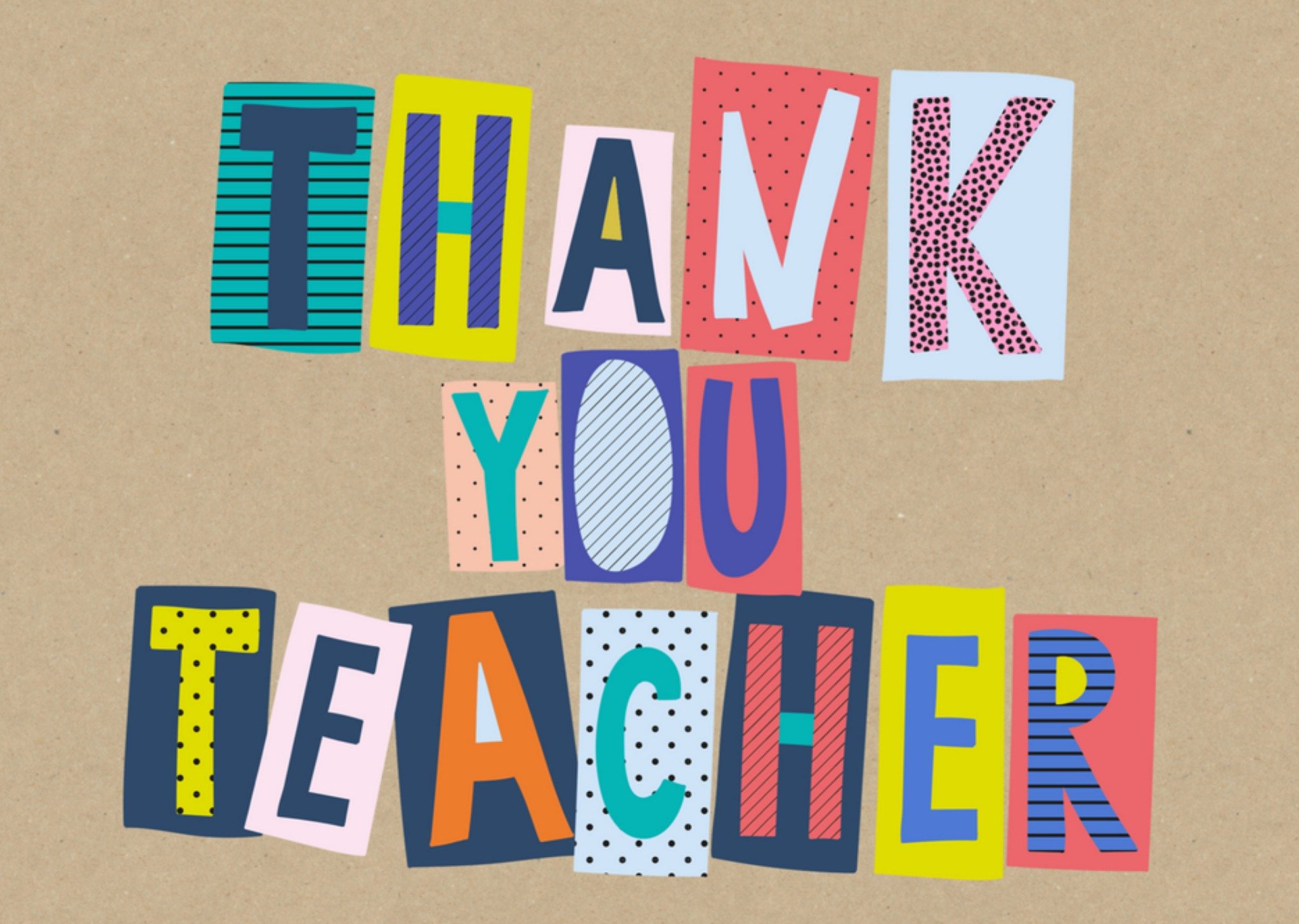 Bedanktkaart tekst kleurrijk Kaart Greetz