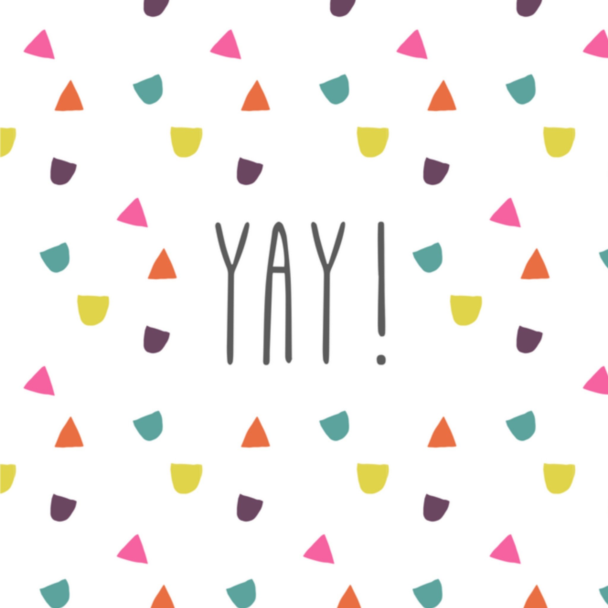 Greetz Verjaardagskaart YAY! confetti Vierkant