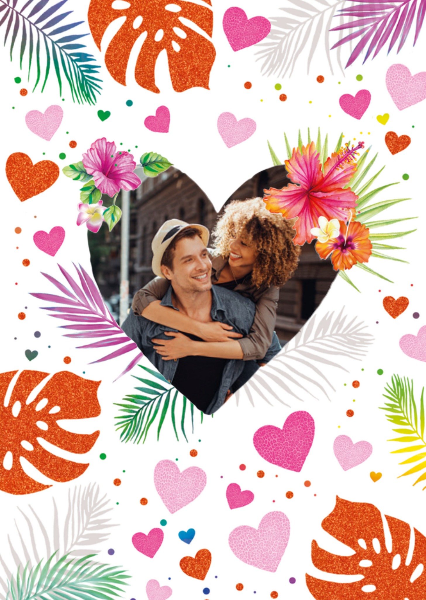 Liefdeskaart met foto Hartjes Kaart TMS