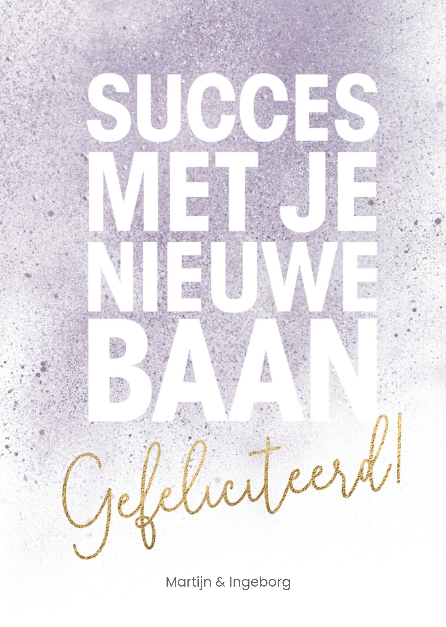 Nieuwe baan Succes Aanpasbare naam Kaart Luckz