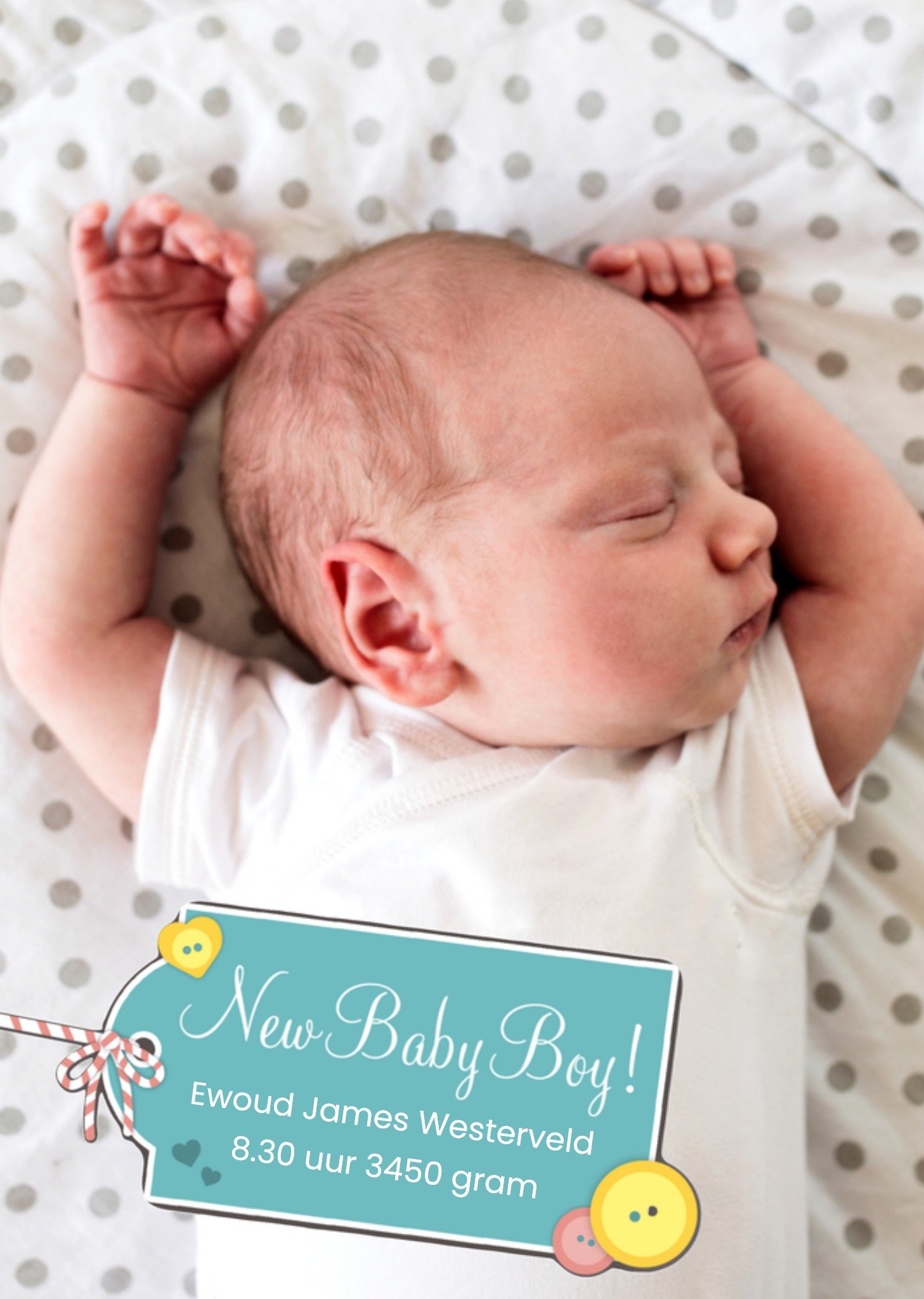 Greetz Geboortekaart new babyboy Standard Card