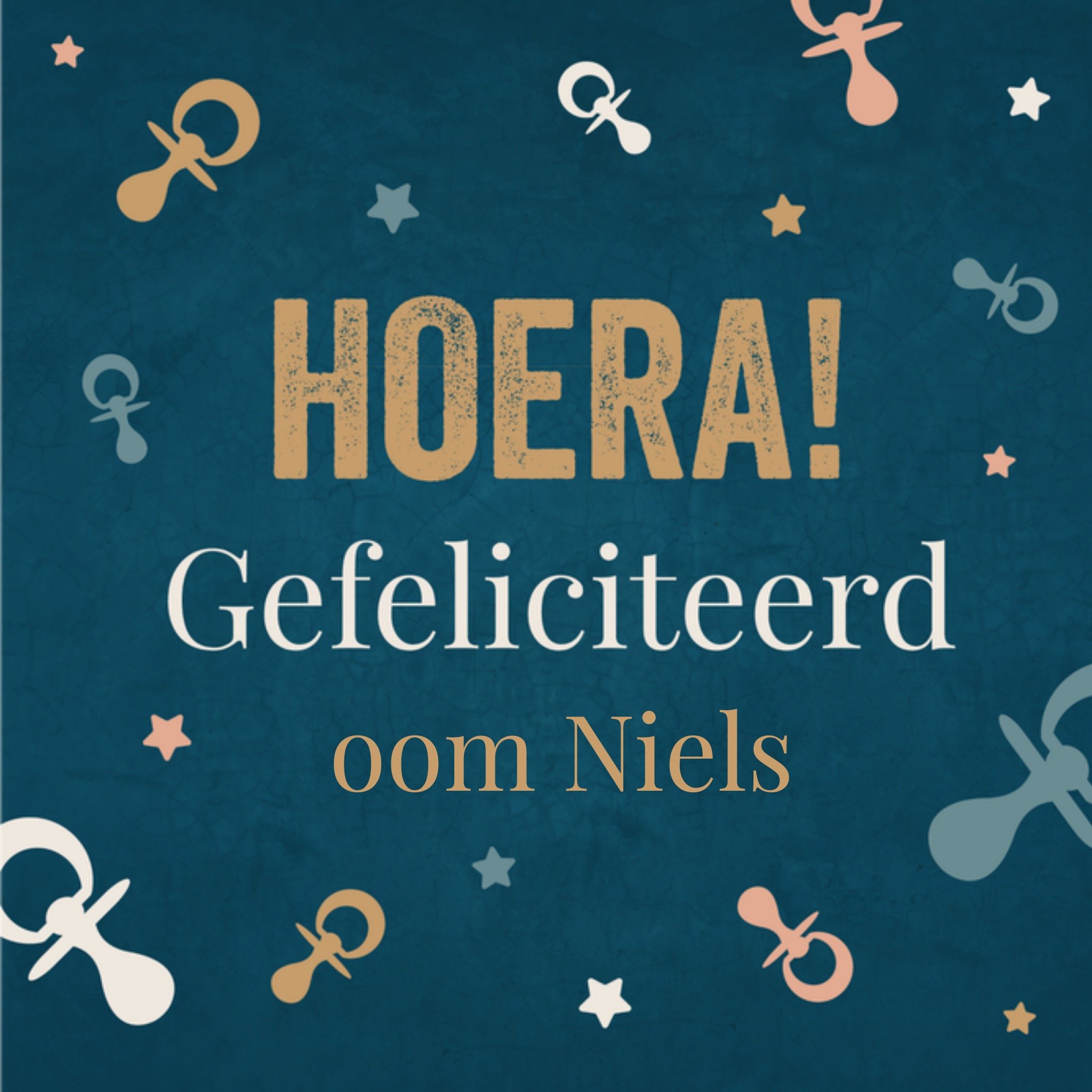 Papercute Geboortekaart Speen Vierkant