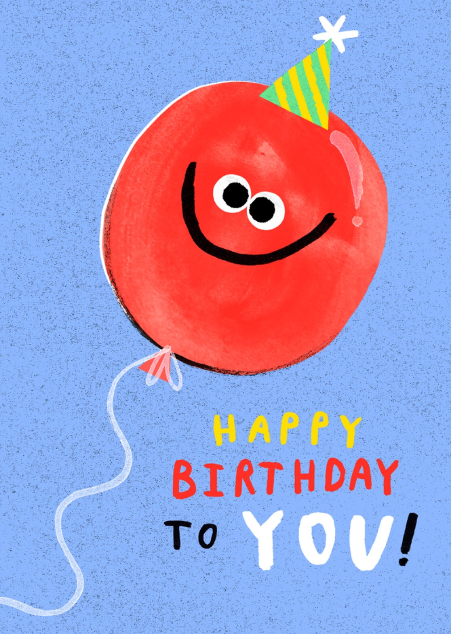 Greetz Verjaardagskaart Schattige smileyballon Standard Card