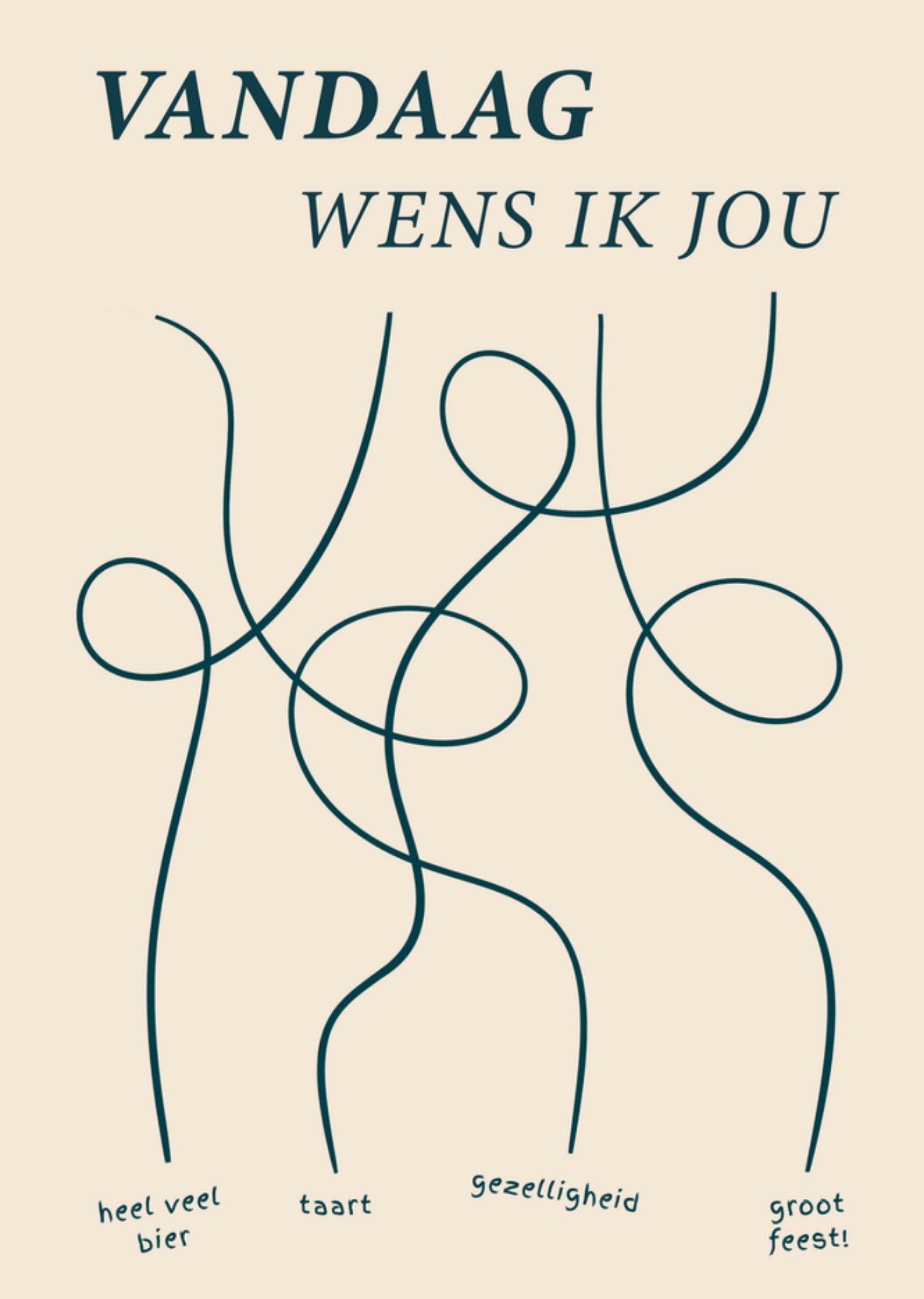 Verjaardagskaart Vandaag wens ik jou Kaart Greetz