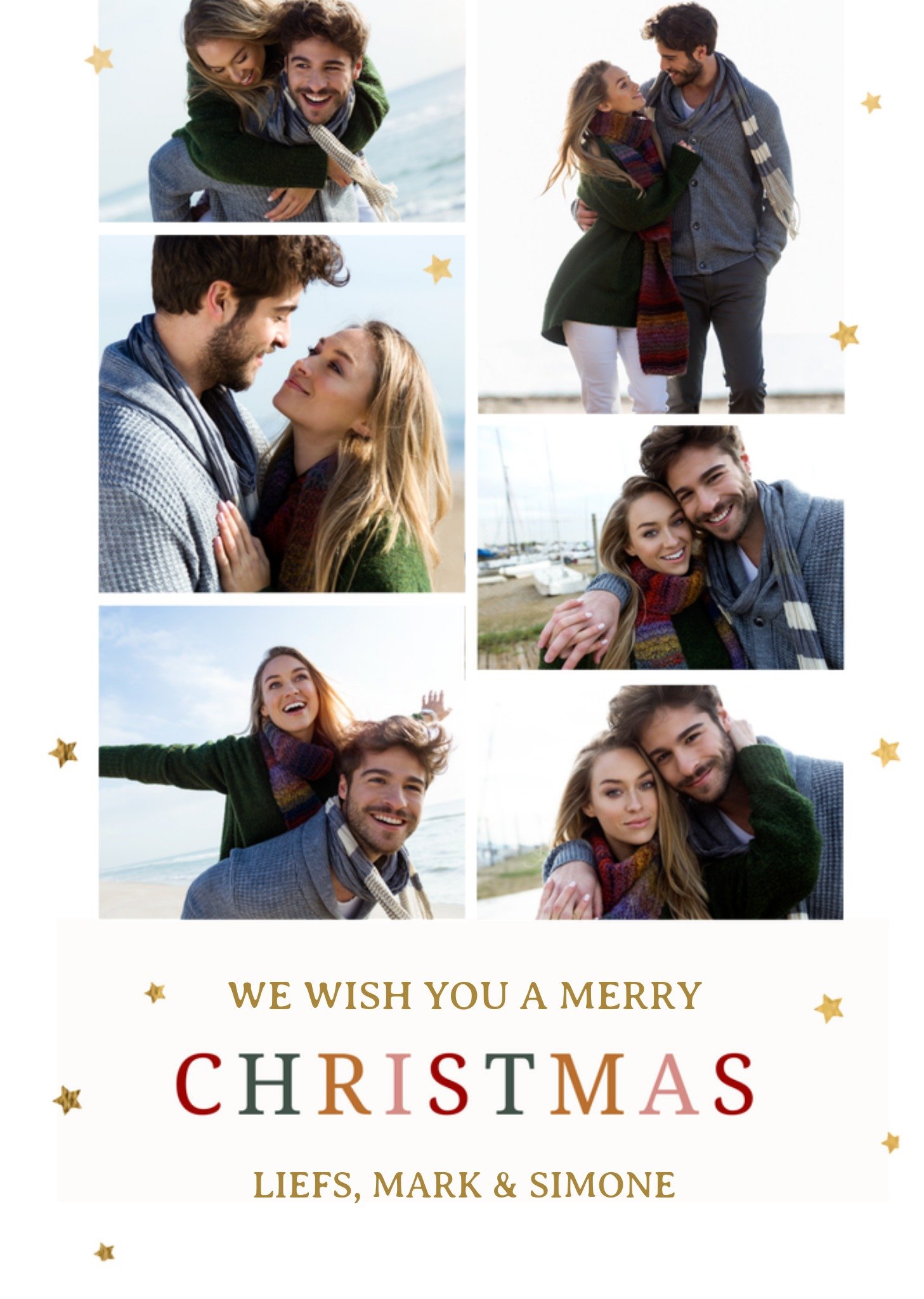 Greetz Kerstkaart Sterren Met fotos Standard Card
