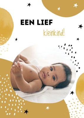 Een Lief Kleinkind Foto Upload Baby Geboorte Kaart
