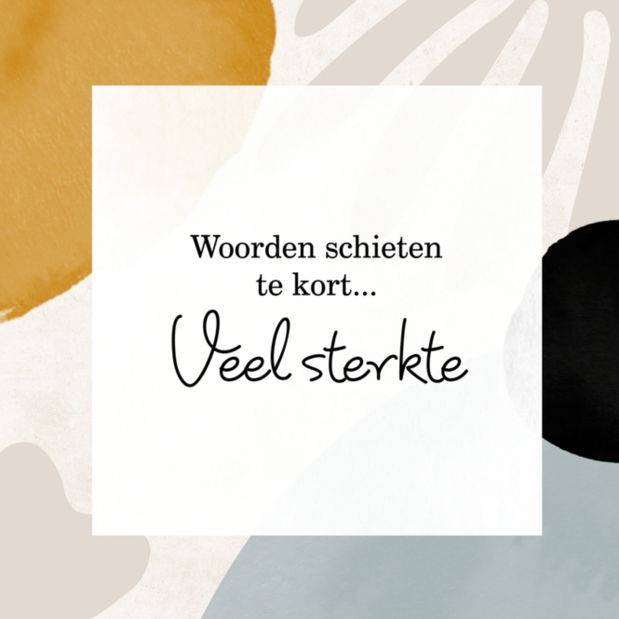 Greetz Condoleancekaart geen woorden Vierkant