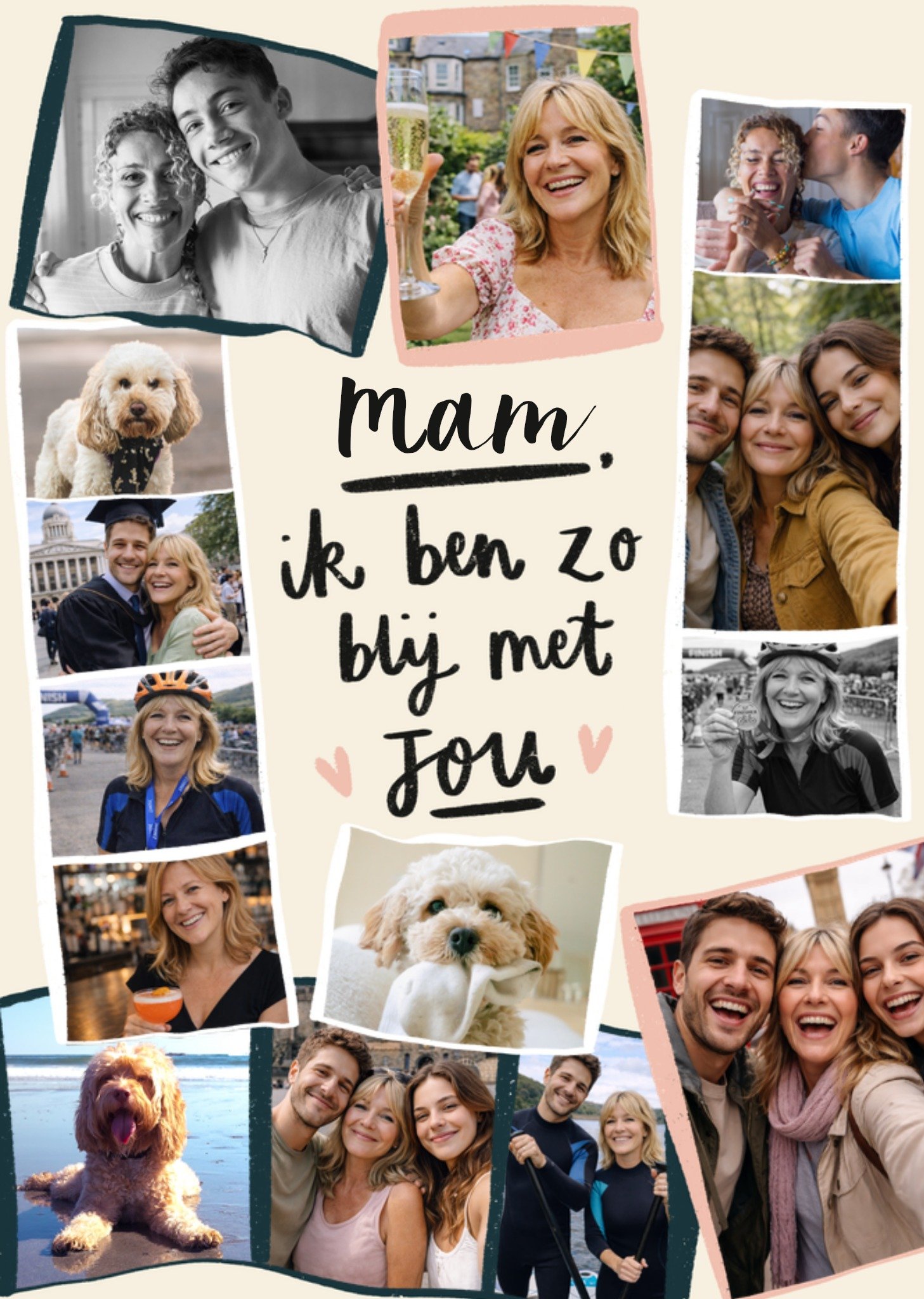 Moederdagkaart Mam ik ben zo blij met jou Greetz