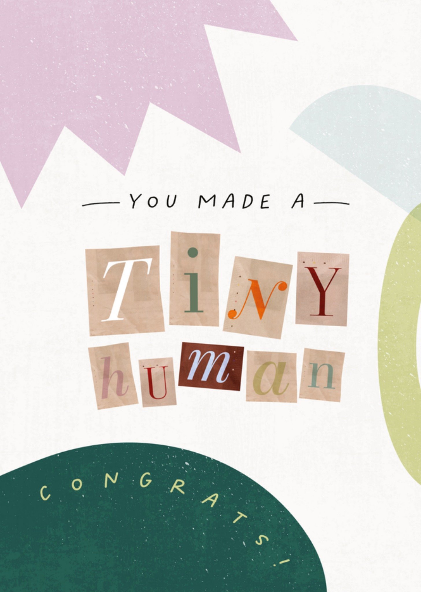 Geboortekaart tiny human Kaart Melolelo