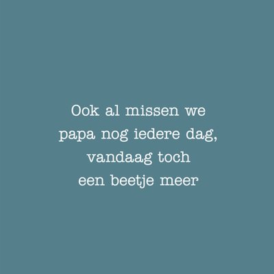 Greetz | Vaderdagkaart | we missen papa