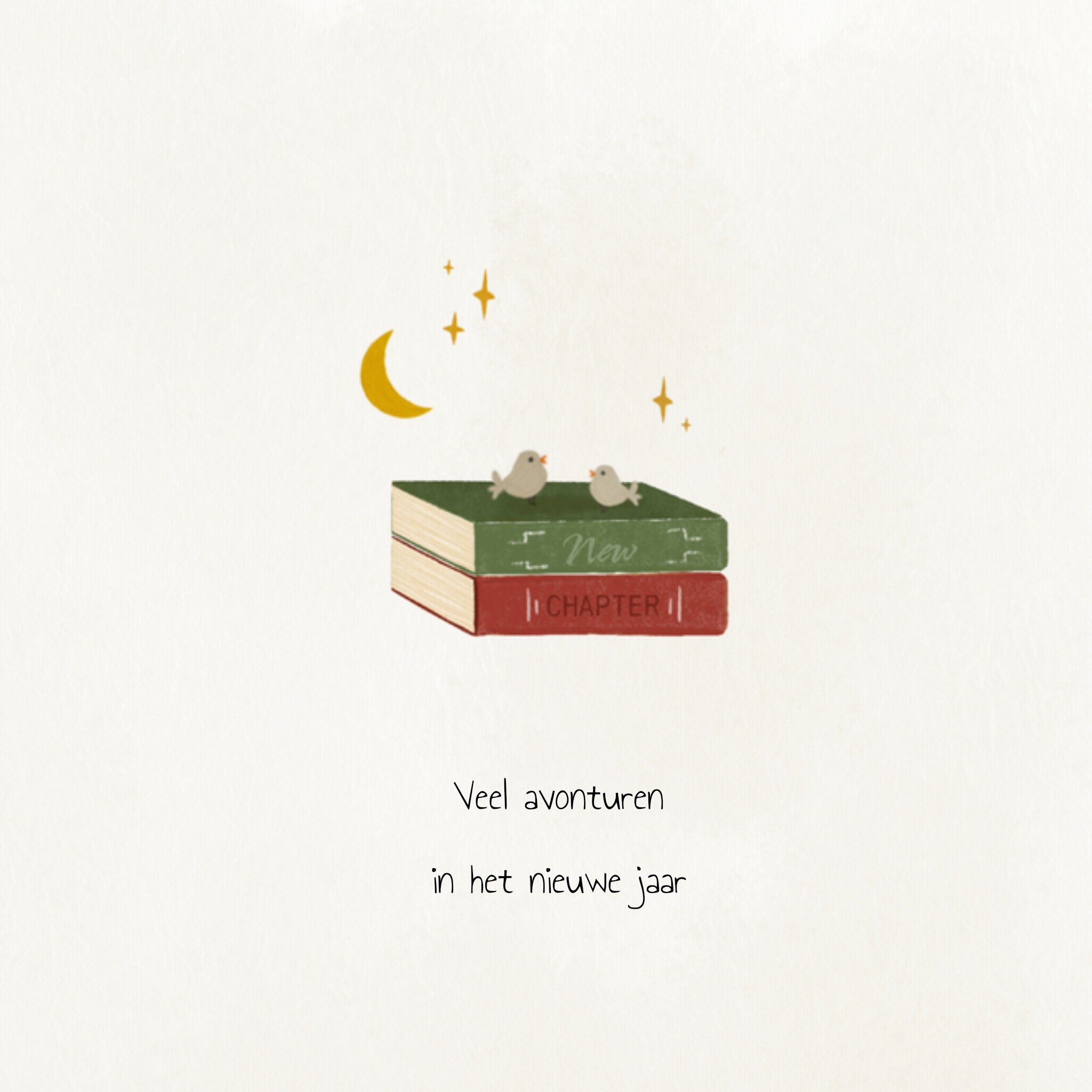 Greetz Nieuwjaarkaart boeken Vierkant