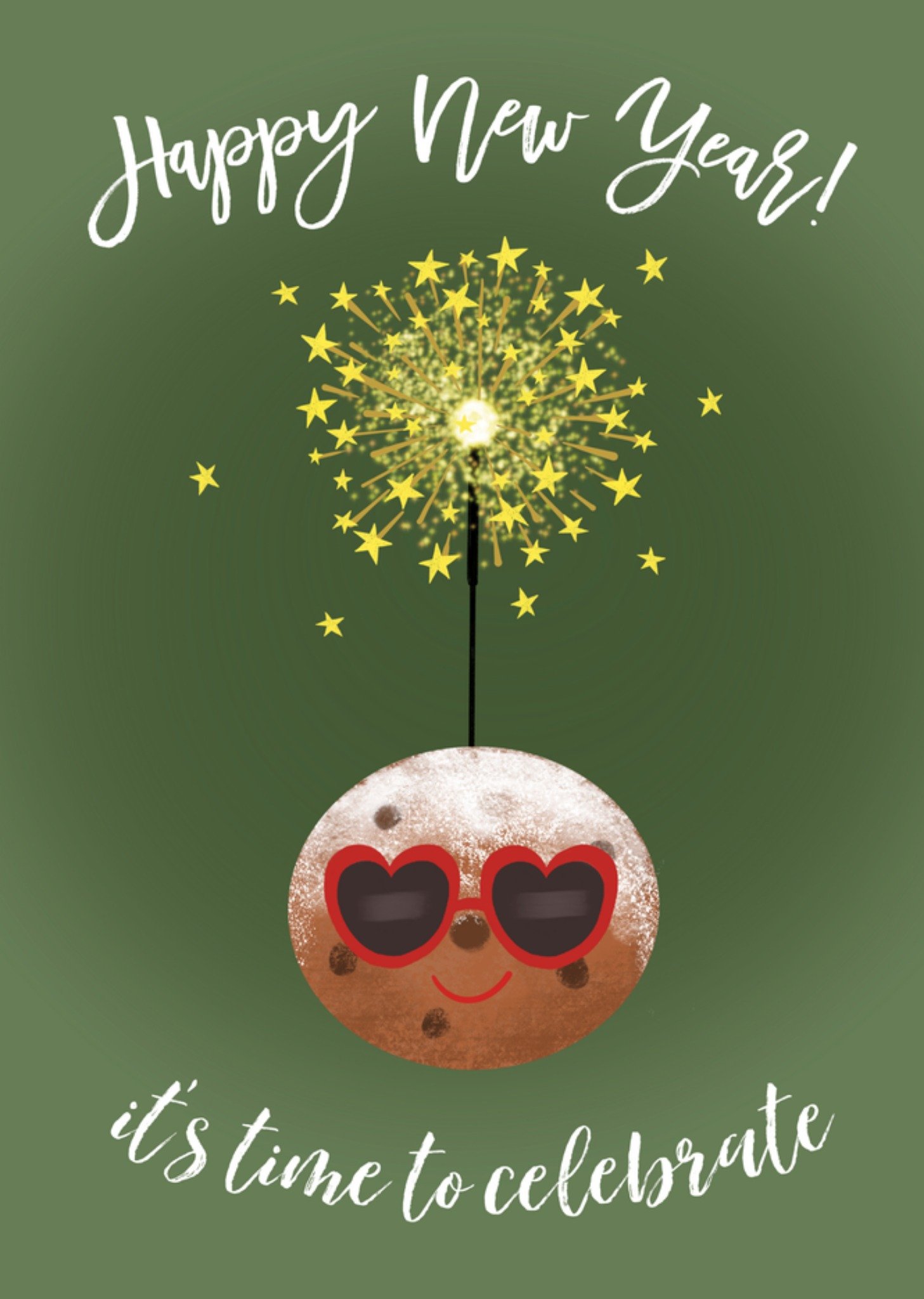 Uitnodiging nieuwjaarsfeest oliebol Kaart Tsjip