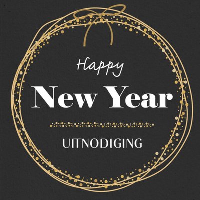 Greetz | Uitnodiging nieuwjaarsfeest | goud