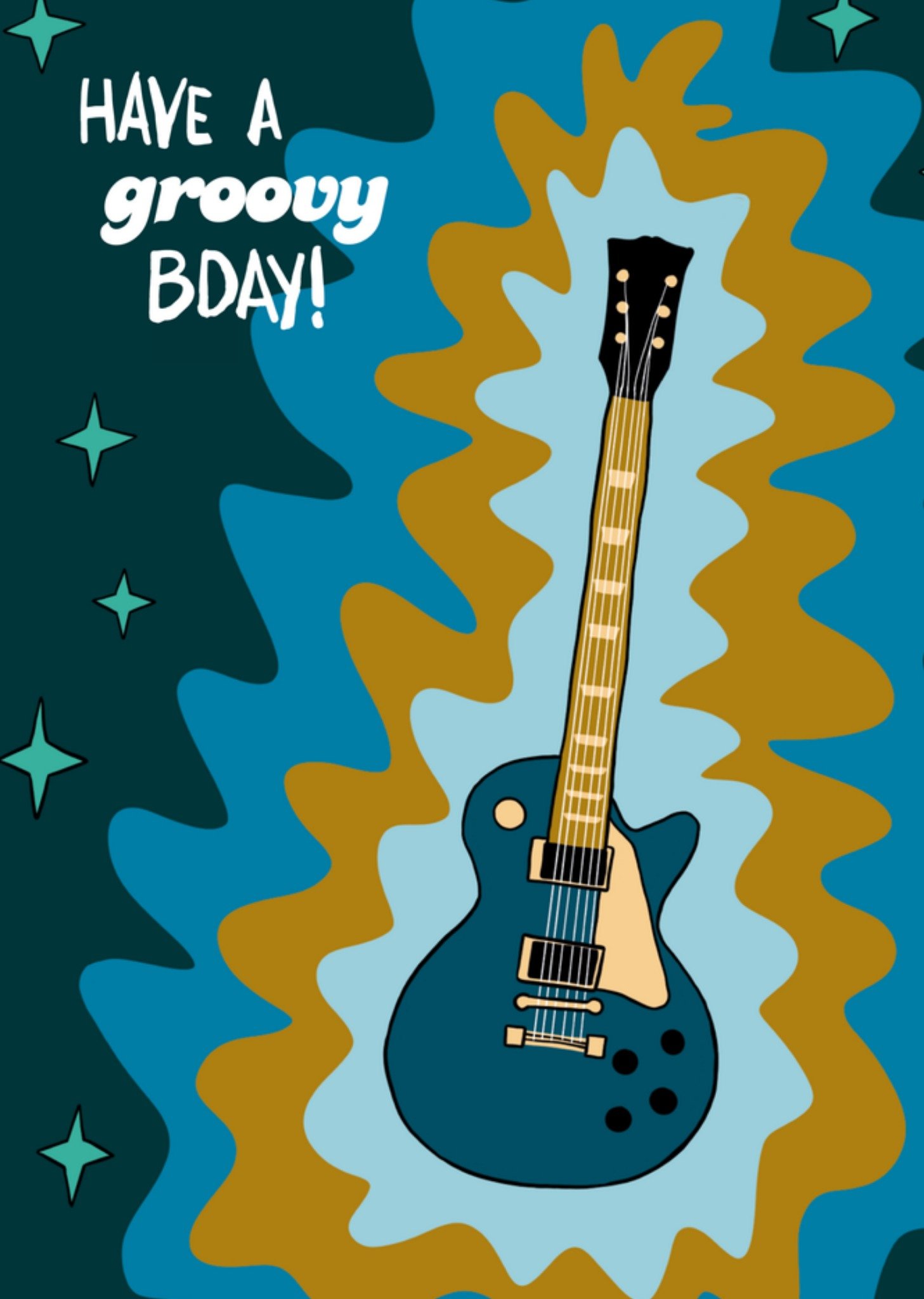 Greetz Verjaardagskaart gitaar Standard Card