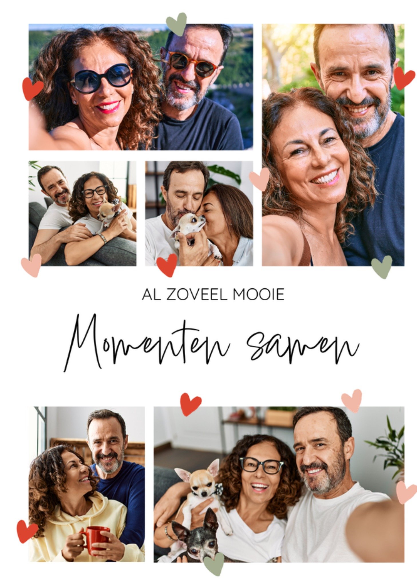 Greetz Jubileum kaart Al Zoveel Mooie Momenten Samen Aanpasbare fotos Standard Card