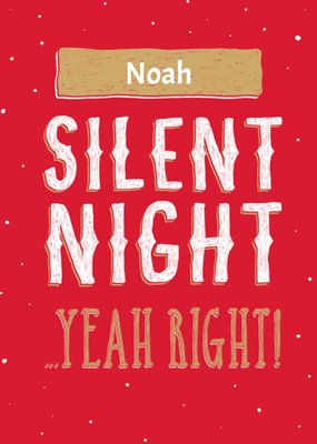 Kerstkaart | UK Greetings | Rood | met eigen naam