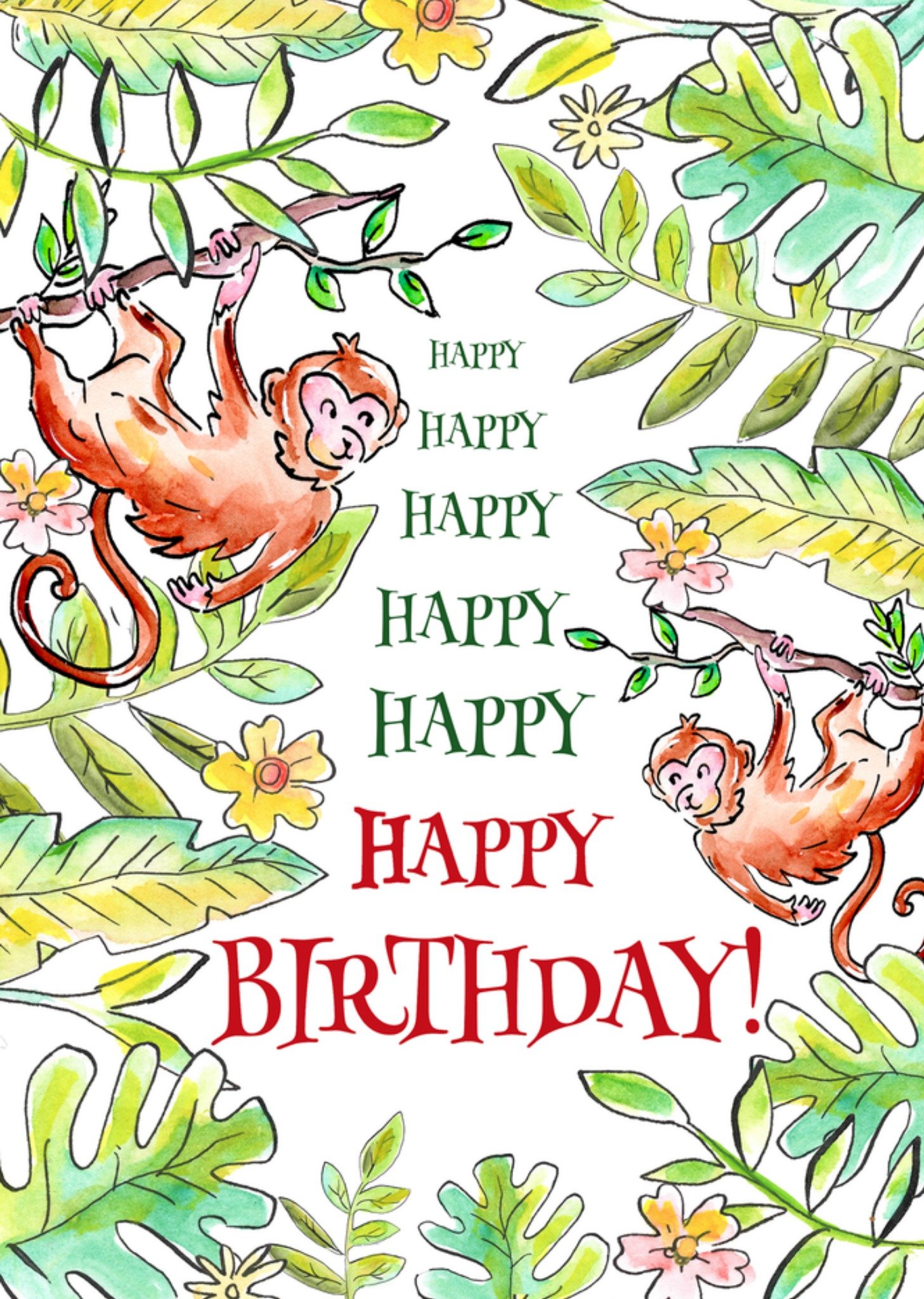 Verjaardagskaart Happy happy birthday Kaart Jill