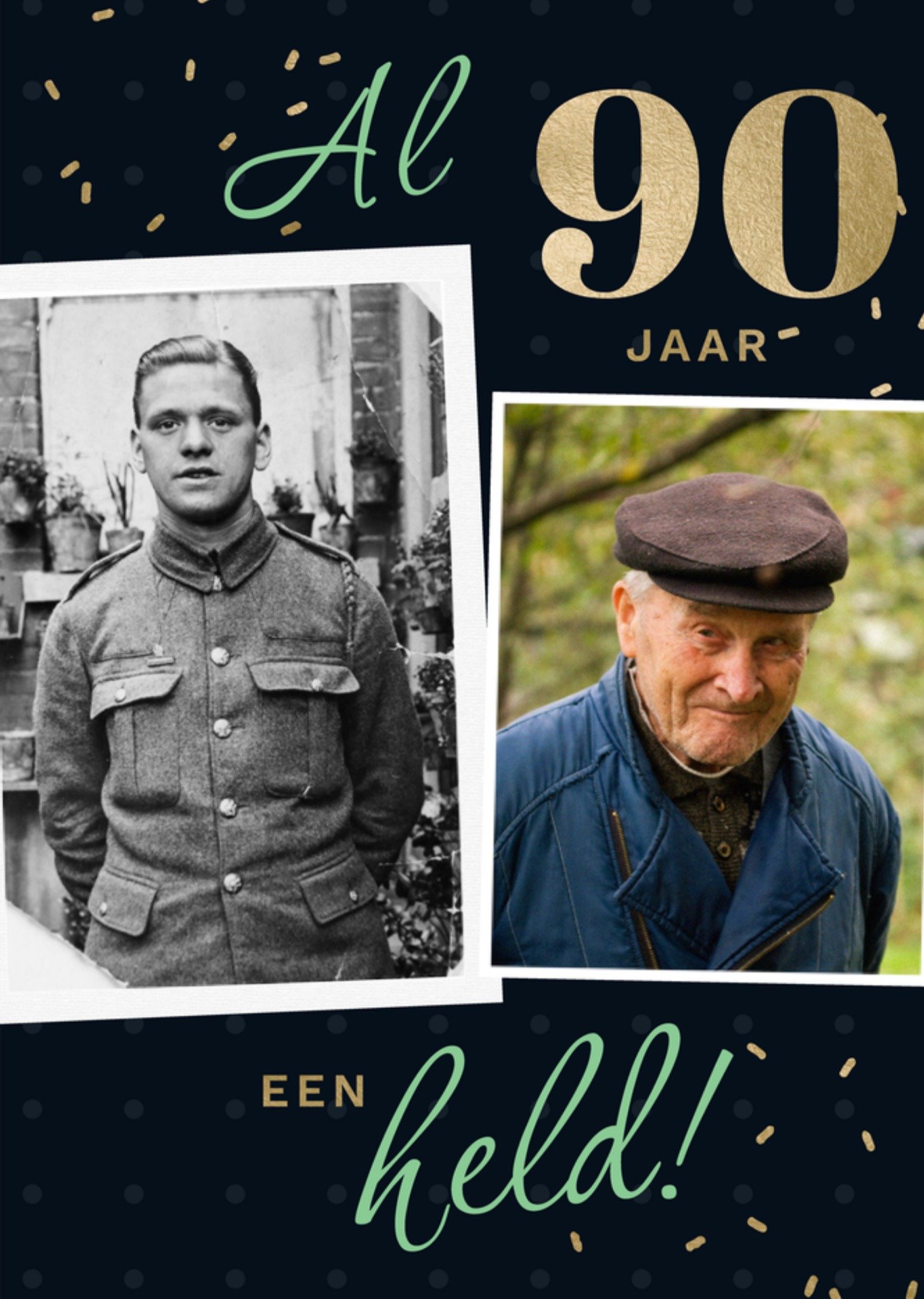 Greetz Verjaardagskaart 90 jaar fotokaart Standard Card