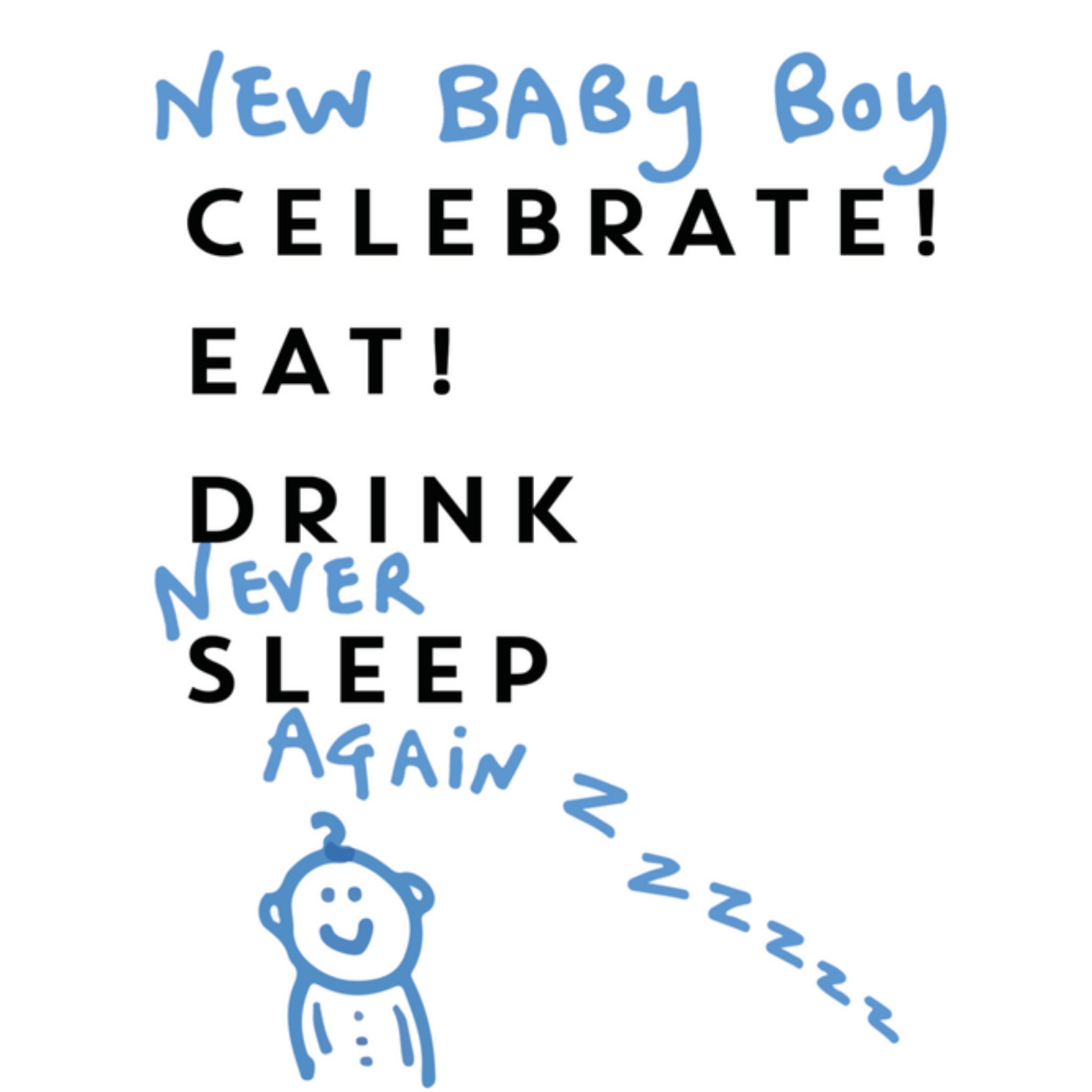 Geboortekaart humor Vierkante Kaart Felt Studios