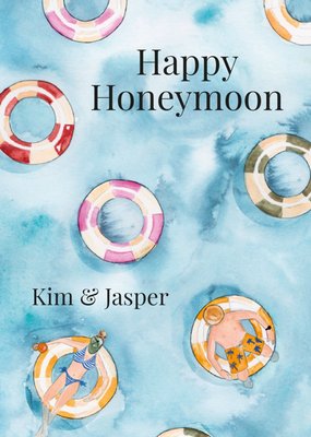 Marie Bodie | Huwelijkskaart | Happy Honeymoon