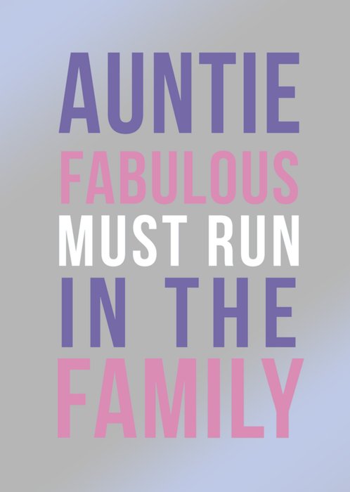 UK Greetings | Verjaardagskaart | Auntie | Typografie