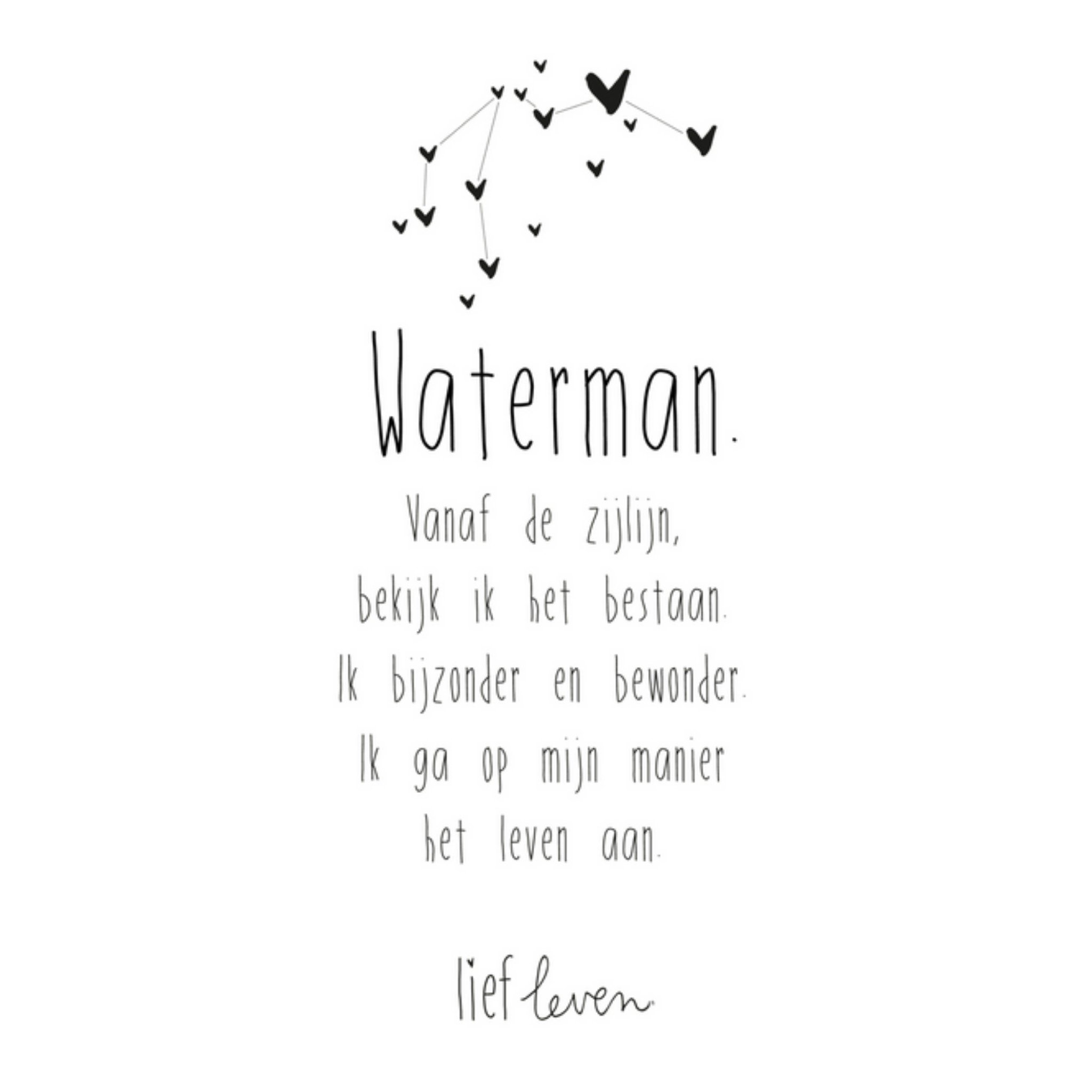 Lief Leven - Sterrenbeeld kaart - Waterman