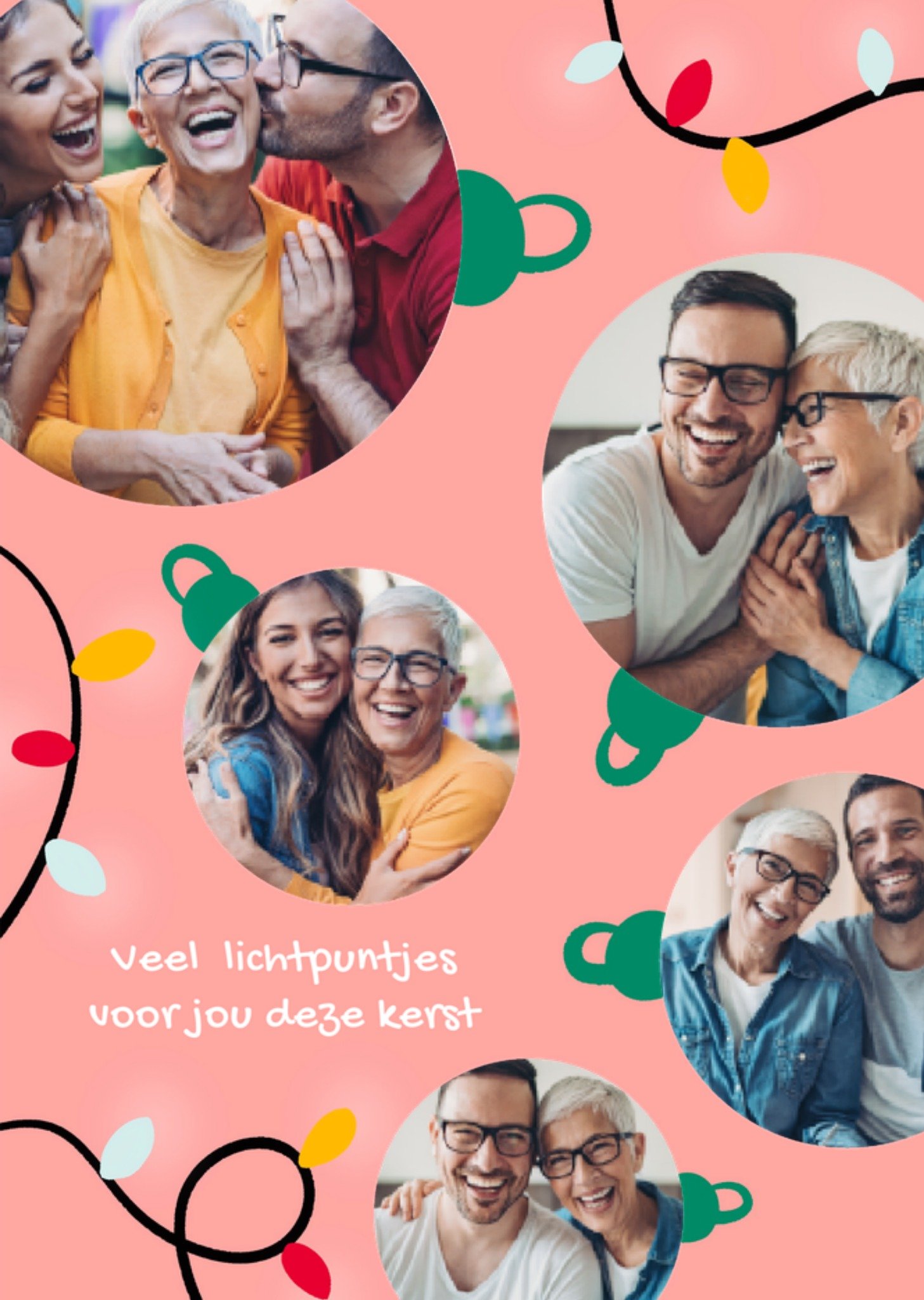 Kerstkaart Met fotos Veel lichtpuntjes voor jou Greetz