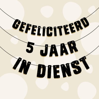 Greetz | Jubileumkaart | slingers 5 jaar in dienst