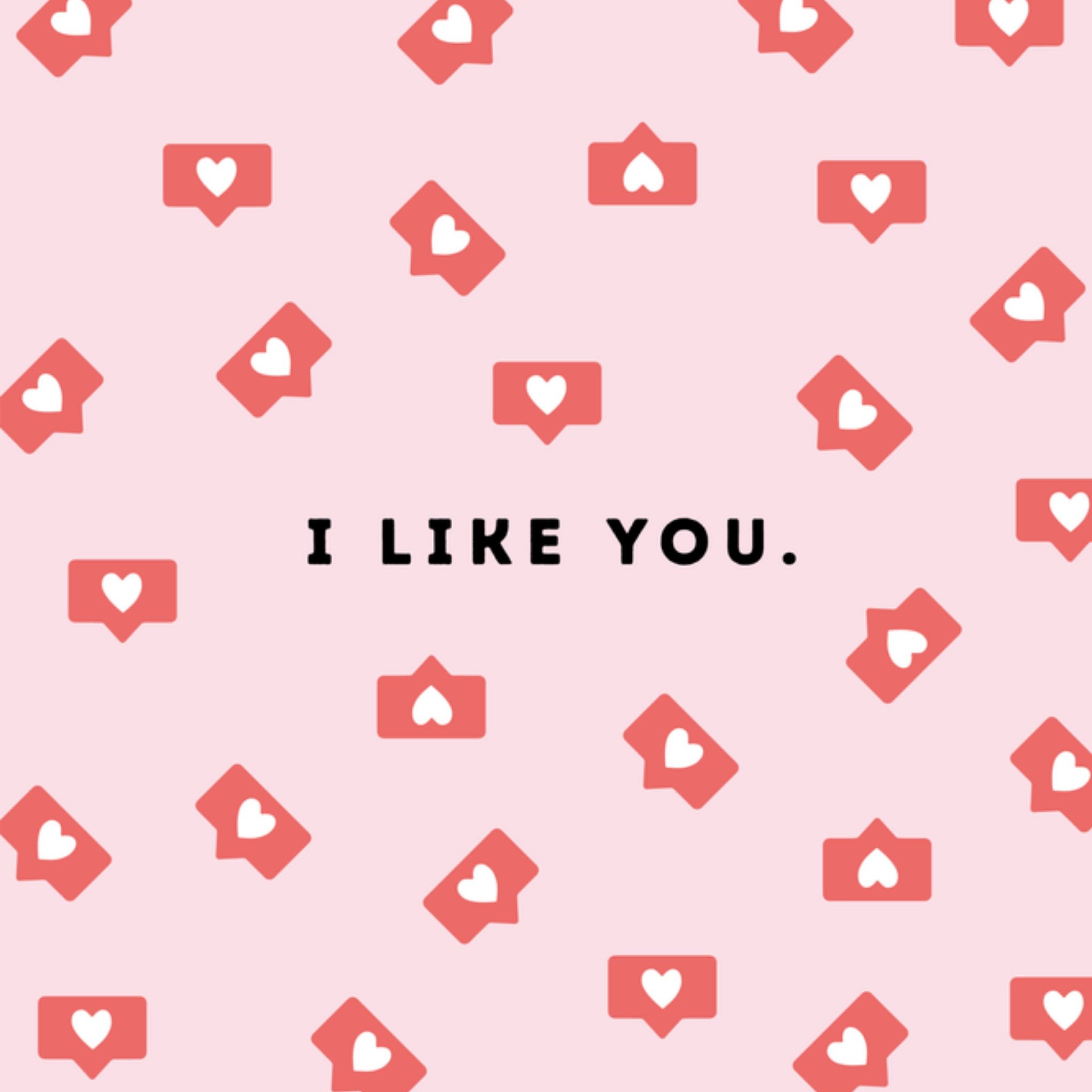 Greetz Valentijnskaart I like you Vierkant