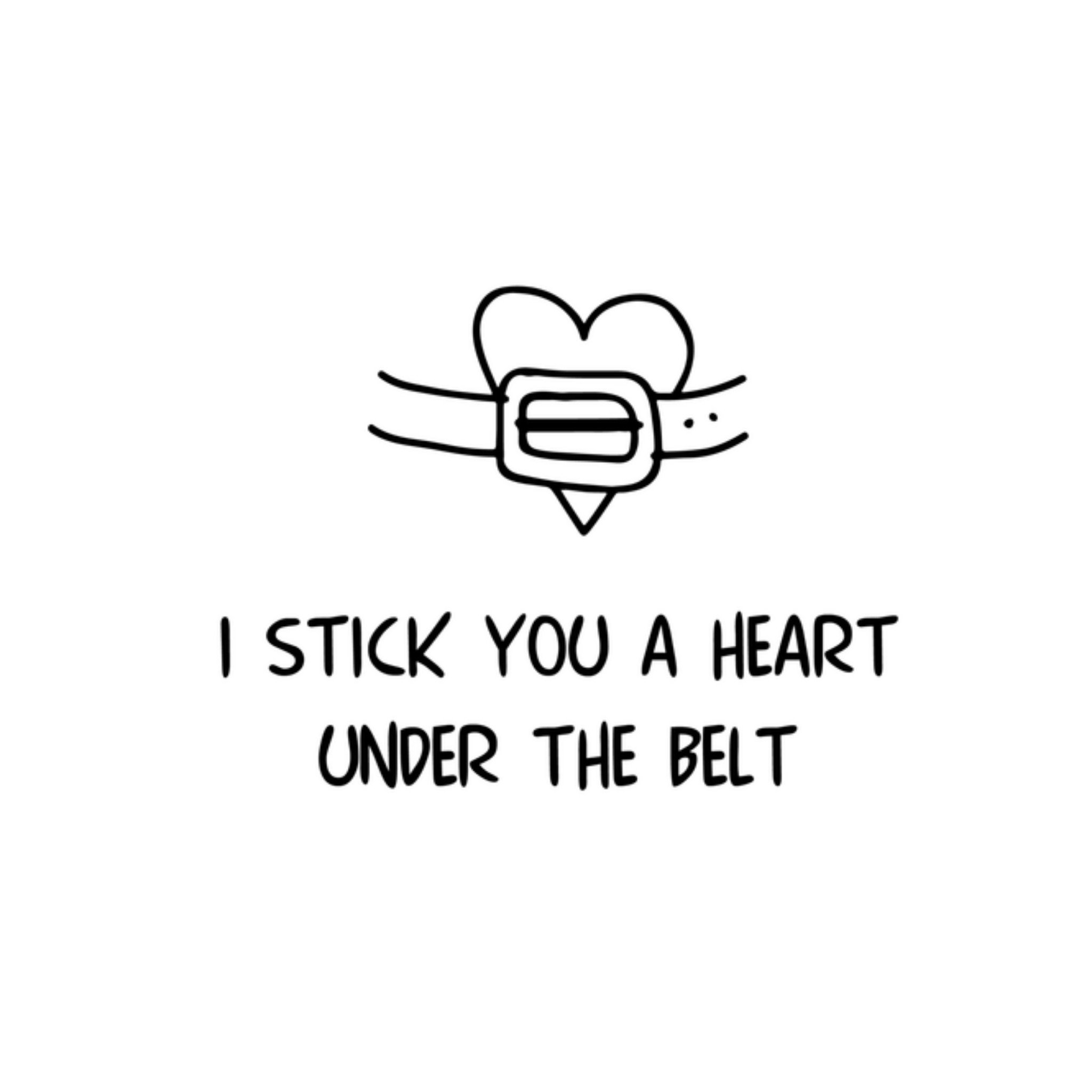 Greetz Sterkte kaart heart under the belt Vierkant