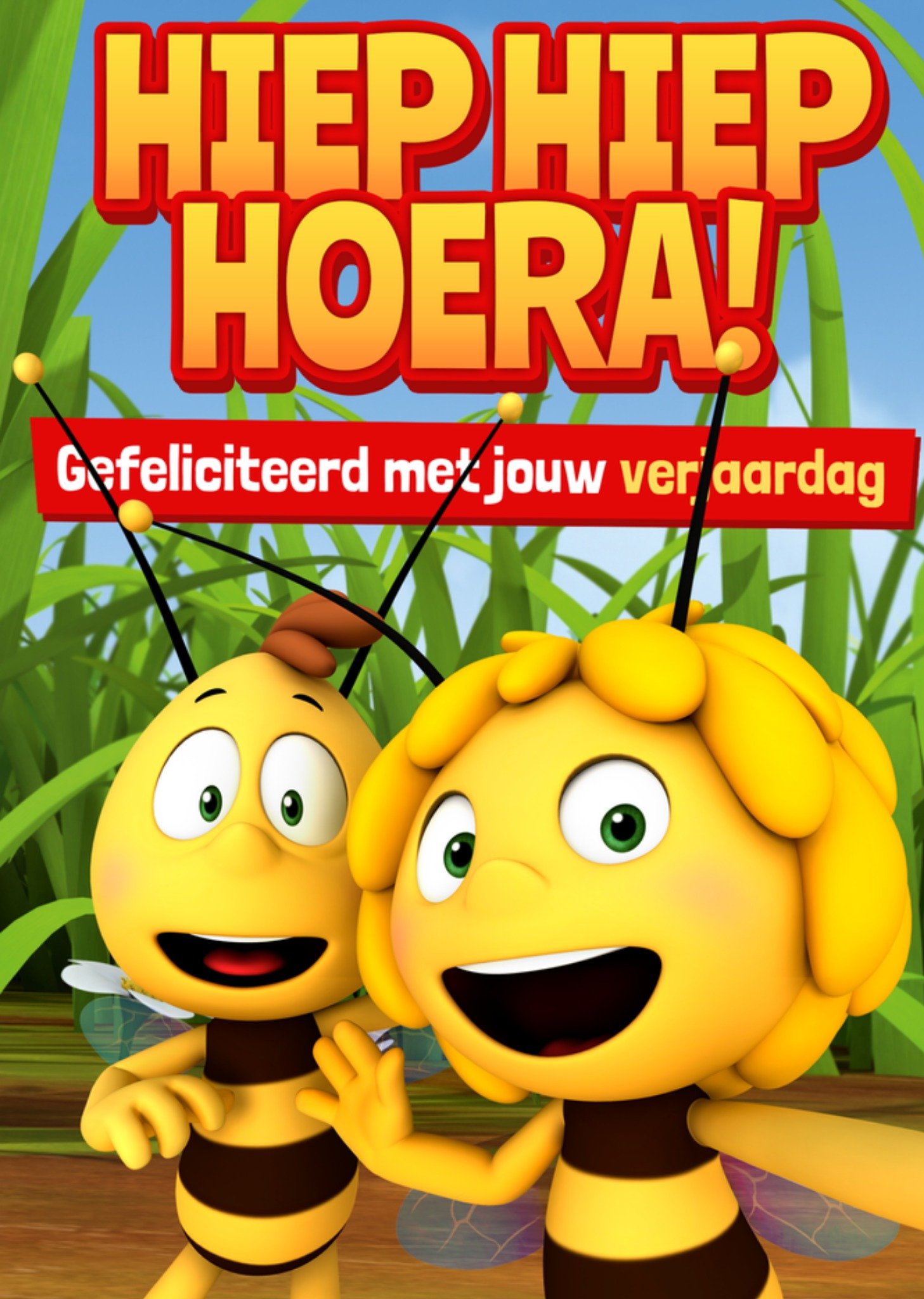 Greetz Maya de Bij Verjaardagskaart Hoera Gefeliciteerd! Standard Card