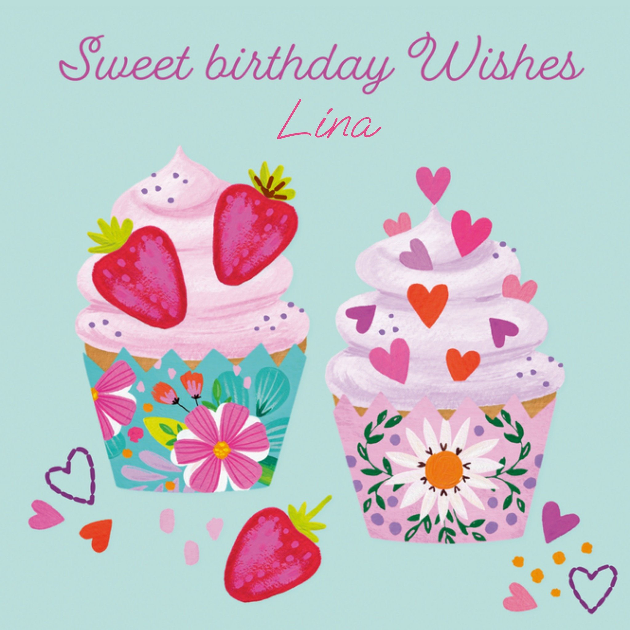 Paperclip - Verjaardagskaart - Cupcakes