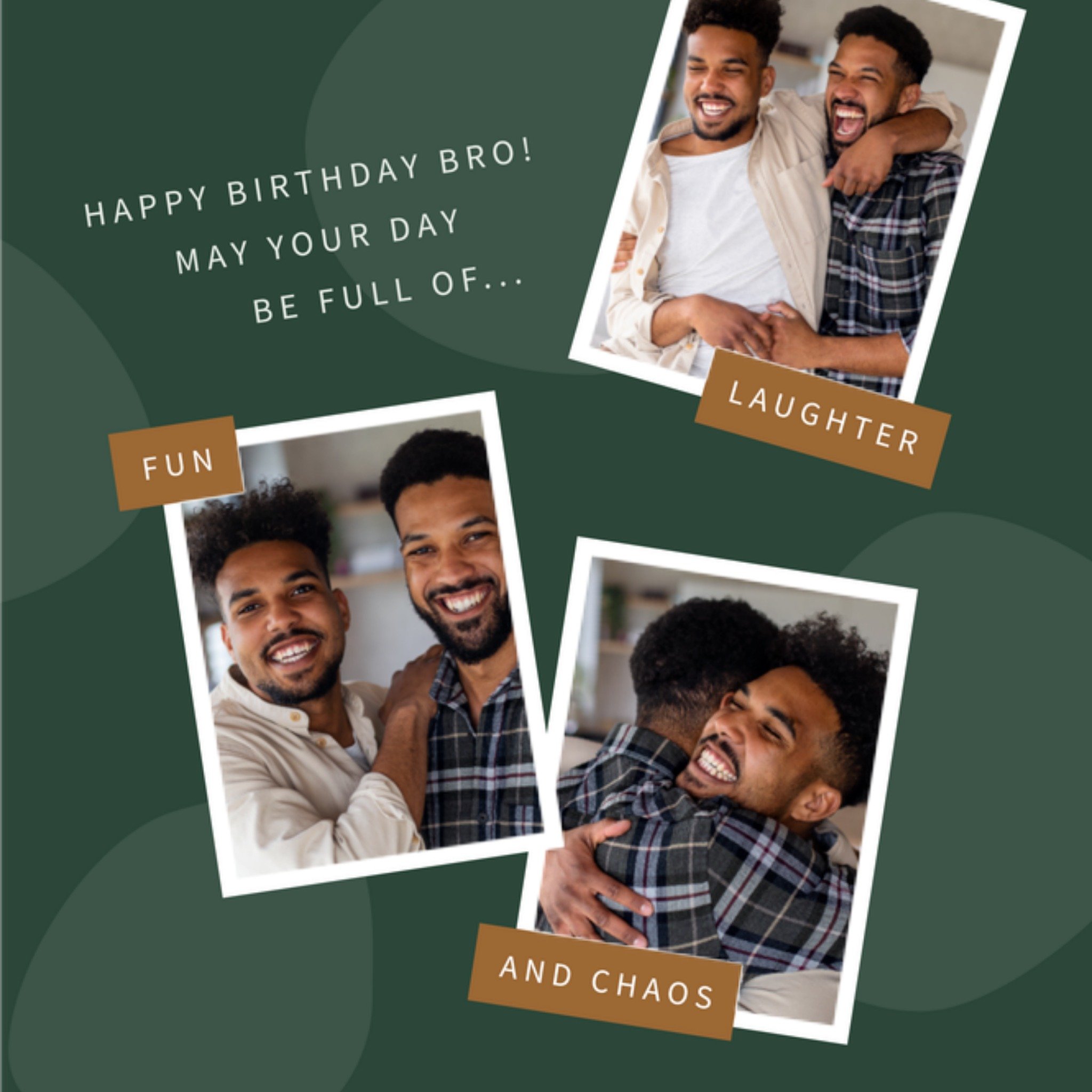Greetz Verjaardagskaart Met fotos Fun, laughter and chaos Vierkant