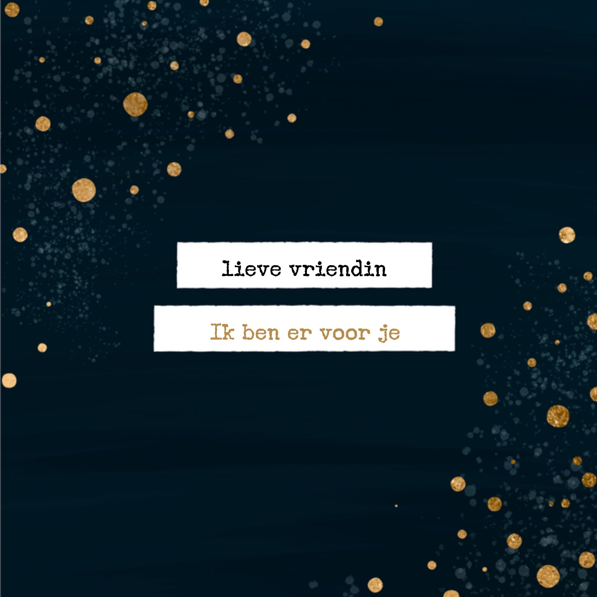 Greetz Beterschapskaart Ik ben er voor je Vierkant